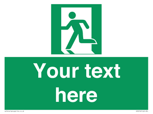 Custom Emergency Exit Left Sign